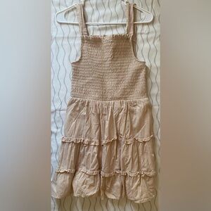 Wild Fable Tan Smocked Ruffled Sundress